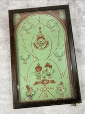 Northwestern Mailbox Co 1930s Double Poosh Up Clown Tabletop Pinball Game USA