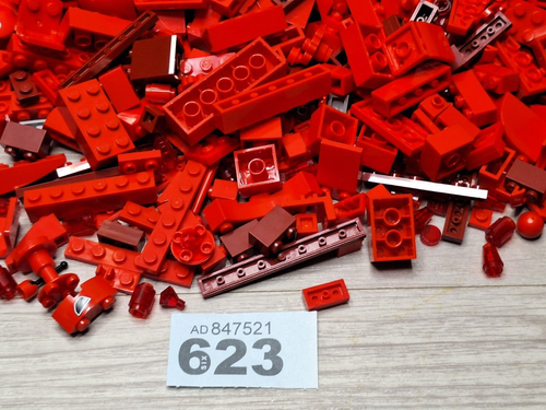 Lego 1 kg-1000 g Mixed Red Bricks Pieces. Starter Set Bulk Job Lot 623 - Picture 5 of 5