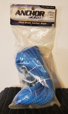 Grainger's Braided Anchor Line 3/8" 50FT W/Snap Hook  Rope Cleat Black