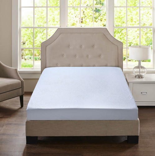 Non-Noisy Waterproof Mattress Protector Fitted Double Bed Cover Anti Allergy - Picture 89 of 124
