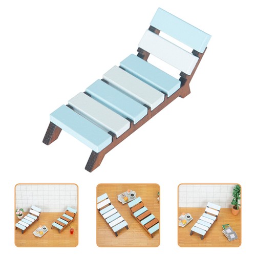 Mini Beach Lounger Baby Dollhouse Accessories Simulation Chair Miniature