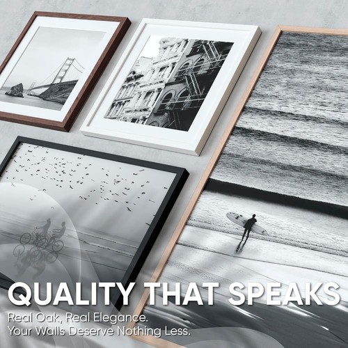 Versatile 11x17 Oak Frame with Clear Glass - Easy Photo Swaps for Any Occasion - Picture 9 of 11