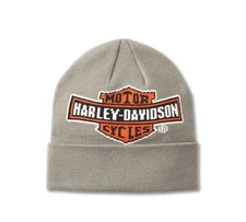Harley-Davidson Oil Can Beanie Cap Stocking Hat, Gray - 97663-25VM