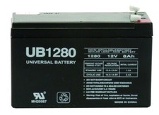 12V 8Ah SLA Battery, Genuine UPG UB1280, w/ F2 terminals for UPS alarm security