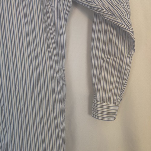 Ralph Lauren Hombre Abotonado Grande Manga Larga Rayas Azul  - Imagen 10 de 11
