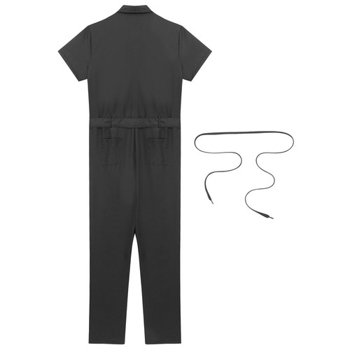 Monos con cremallera para hombre Uniformes de taller automático Ropa de trabajo de almacén con cinturón - Imagen 10 de 55