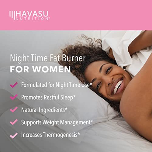 Havasu Nutrition Night Time Fat Burner For Women Sleep Aid Appetite Suppressant - Picture 5 of 8