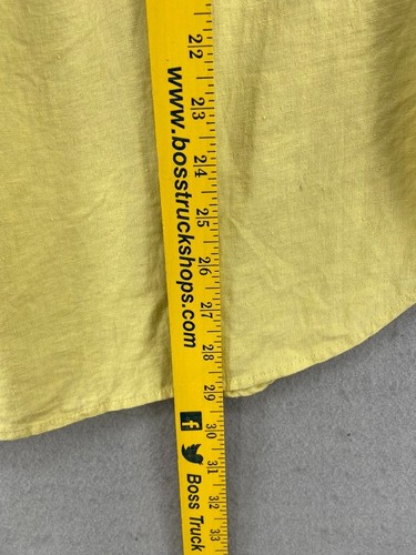 Camisa Madewell para mujer talla 1X verde mezcla de lino popover puño cuello botones - Imagen 4 de 11