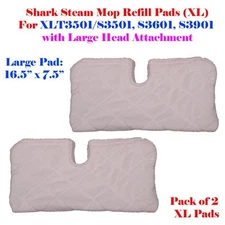 2 XL Large Steam Mop Replacement Pocket Pads For Shark S3501 XLT3501 S3601 S3901