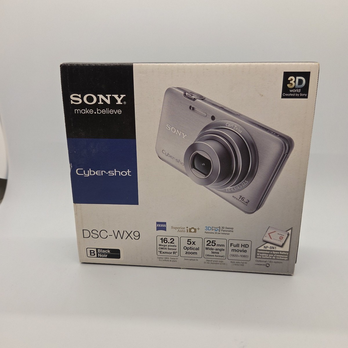 Sony Cyber-shot DSC-WX9 16.2MP Digital Camera - Black for