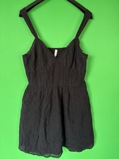 American Eagle Woman Dress Short Length Size M Black Cotton Sleeveless