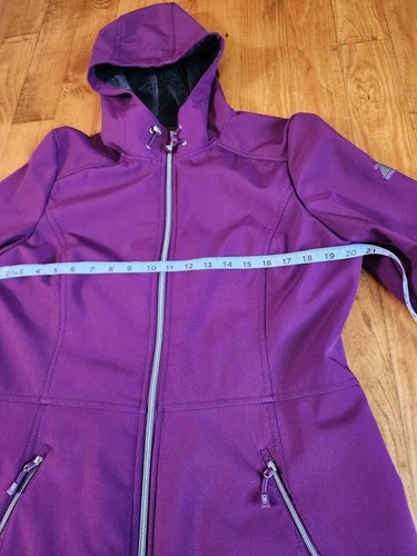 ZeroXposur Women's Size LG Coat With Adjustable Hood. Fur Lined, 2 Zip Pockets - Picture 4 of 12