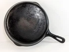 Early Wagner Ware 10-1/2" No. 8 Cast Iron 2" Deep Skillet