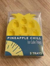Evriholder Pineapple Silicone Ice Cube Tray Mold Yellow 3 Pack