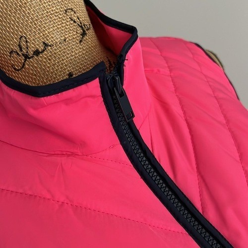 Charter Club Bright Pink and Dark Blue Quilted Vest Sz L - Picture 4 of 13