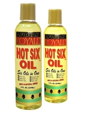 African Royale Hot Six Oil Hair and Body with 15 Natural Herbs 18 Oz Pack of 2