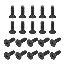 M8-1.25x25mm Flat Head Torx Anti Theft Machine Screws, 30Pcs Alloy Steel