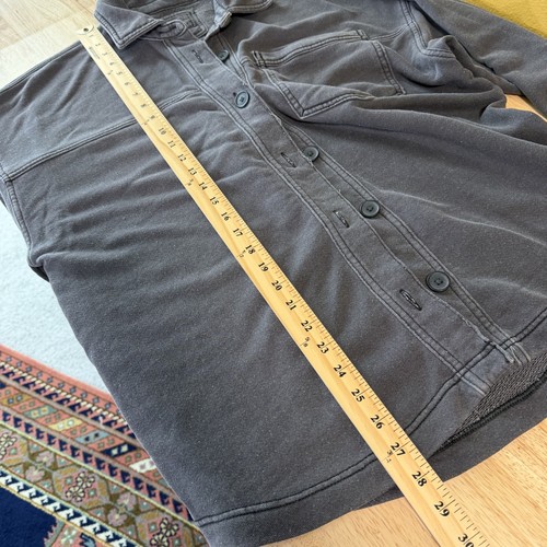 American Eagle Lived-In Shacket Gr. M Knopfleiste anthrazit grau Oversized Hemd - Bild 10 von 12