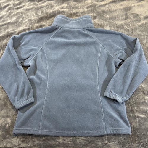 Columbia Jacket Womens 1X Gray Blue Full Zip Fleece Pockets Outdoor Hiking Warm - Picture 7 of 11