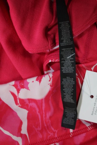 Fila Womens Marble Print Strappy Back Pull On Sports Bra Pink White Size Large - Picture 5 of 6
