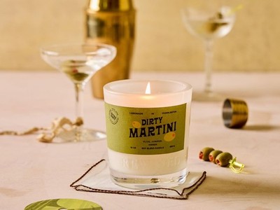 Rewined Dirty Martini Candle Multicolor Standard Classic Soy Wax Mixed Materials
