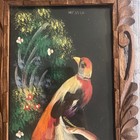 Vintage Mexican Feathercraft Wall Art Set Of 3 Pieces Of Artwork 1940's Red Bird — photo 7