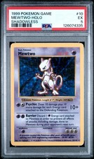 1999 POKEMON GAME SHADOWLESS #10 MEWTWO-HOLO PSA 5