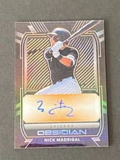 Nick Madrigal  2021 Obsidian Orange FOTL  Auto #ed 10/60