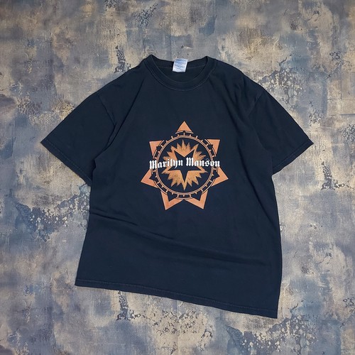 Marilyn Manson T-Shirt Mens Medium High End / Seek Death Y2K Heavy Cotton Black - 第 1/7 張圖片