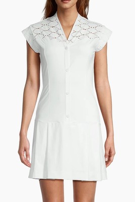 NWOT Veronica Beard L'Etoile White Sport Performance Mini Dress L Tennis Golf 