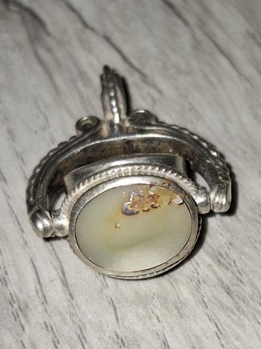 Colgante llavero vintage de piedras preciosas de plata de ley - Imagen 4 de 7