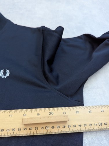 Fred Perry Sweatshirt Herren L Navy Trainingsjacke Zip Logo Mod Retro Classic Preppy - Bild 3 von 8