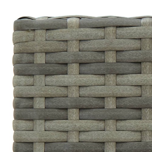 vidaXL Bar Stools 2 pcs Grey Poly Rattan - Picture 6 of 8
