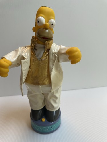 VTG 2002 " THE SIMPSONS TM"DANCING HOMER DI GEMMY CORP. (NECESSITA BATTERIA) 12" H - Foto 15 di 17