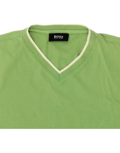 HUGO BOSS Mens T-Shirt Top XL Green Cotton QH09 - Picture 4 of 5