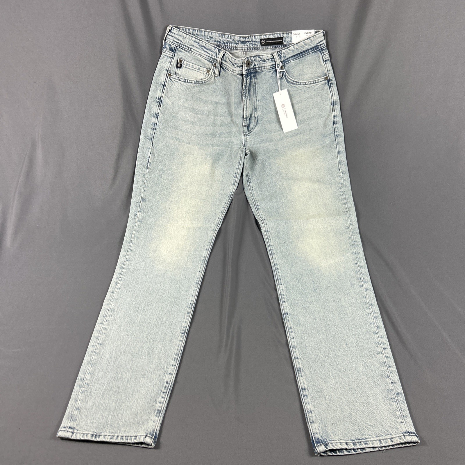AG Jeans Everett Slim Straight 34 x 32 High Point Blue Cotton Spandex MSRP $225