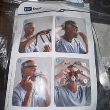 One Fisher and Paykel F P Eson Nasal Mask W/ Headgear Size S 400449SL NIB