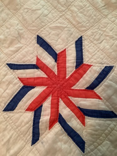Vintage Cutter Quilt Piece 4th of July Patriotic Prim 19” X 47” - Picture 2 of 4