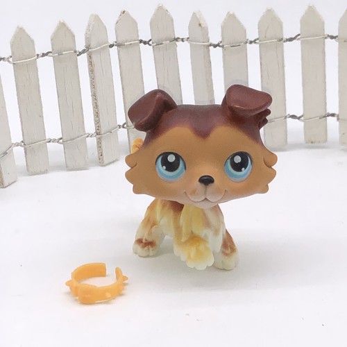 LPS #77 brauner Beagle Hund grüne Augen Littlest Pet Shop