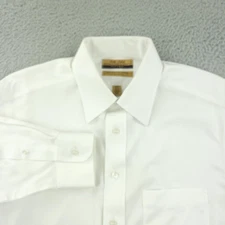 Roundtree & Yorke Gold Label Shirt Mens 15.5 34 White Fitted Dress Non Iron