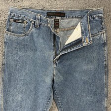 Y2K FUBU The Collection Men's Size 38x34 Jeans Medium Wash Baggy Hip Hop Flaw