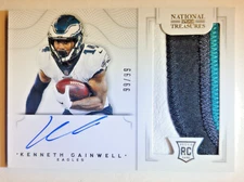 2021 National Treasures Rookie Patch Auto Kenneth Gainwell CRS-KG Bookend 99/99