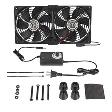 2X 120mm Computer Fan with AC Plug, AC 110V 120V 220V 240V Variable... Fast Ship