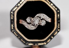 2Ct Art Deco Style Lab Created Diamond Wedding 14K Rose Gold Plated Lovely Ring