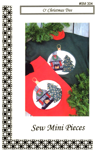 O CHRISTMAS TREE Lighted Applique Pattern SM304 by Sew Mini Pieces - Picture 1 of 2