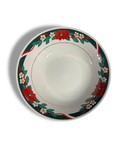 Tienshan Deck the Halls große Servierschalen 9,5 Zoll Urlaub Weihnachten Vintage 1994 - Bild 2 von 11