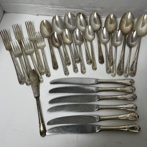 Wallace Harmony House XXXX Stainless Flatware 28 Piece Spoon Fork Knife Set Vtg