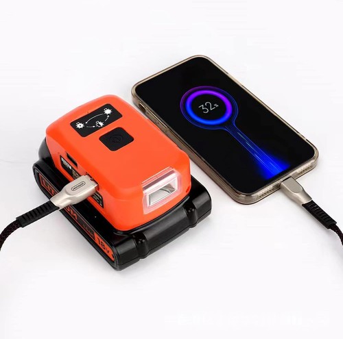 2 USB Power Source Charger Adapter For Black & Decker 20V Li-ion Battery w/ LED - Bild 3 von 13