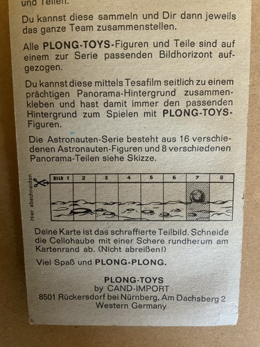 Vintage Plong Bubblegum Toys Sealed Pack Toy Astronauts - West Germany - Rare - Picture 5 of 5