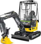 Mini Excavator Cover Heavy-Duty Waterproof Canvas with Transparent PVC Front Win